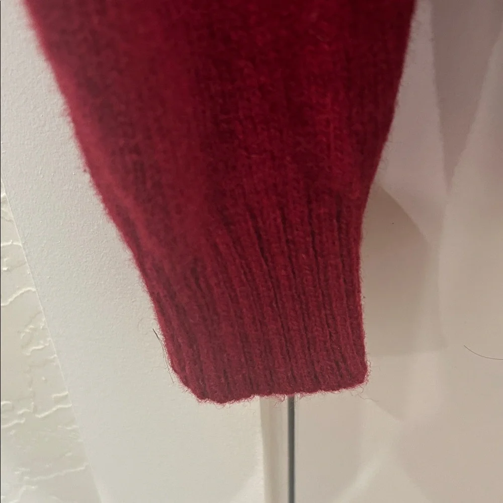 LL BEAN - Men's Burgundy 1/4 Zip Sweater